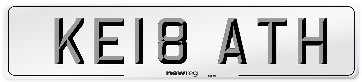 KE18 ATH Number Plate from New Reg